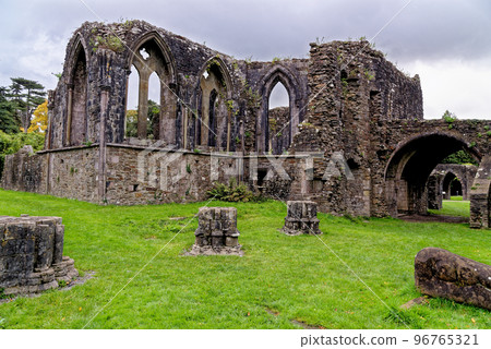 Twelve sided Chapter House - monastic ruins - Margam Country Park 96765321