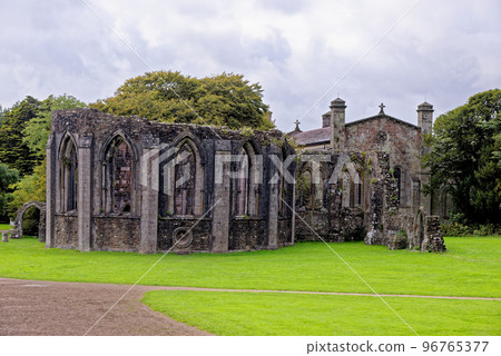 Twelve sided Chapter House - monastic ruins - Margam Country Park 96765377