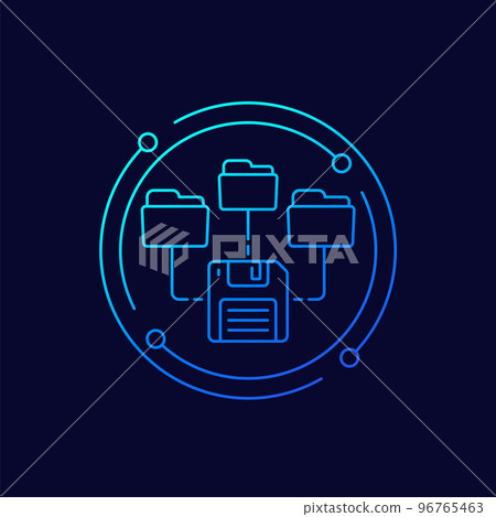 folders for a backup line vector icon folders for a backup line vector icon 96765463