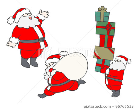 可愛的聖誕老人姿勢集 96765532