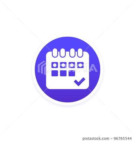 four-day week, 4-day workweek vector icon 96765544