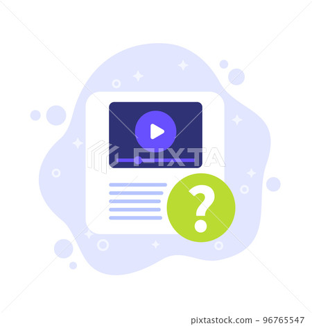 explainer video icon, vector illustration 96765547