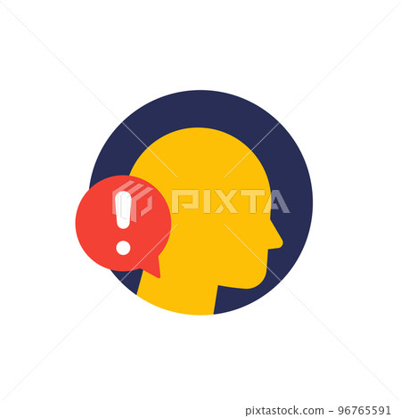 neck pain icon, flat vector 96765591