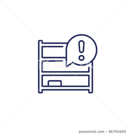 empty inventory or shelves line icon empty inventory or shelves line icon 96765600