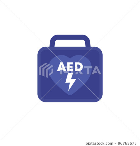 AED icon, automated external defibrillator AED icon, automated external defibrillator 96765673