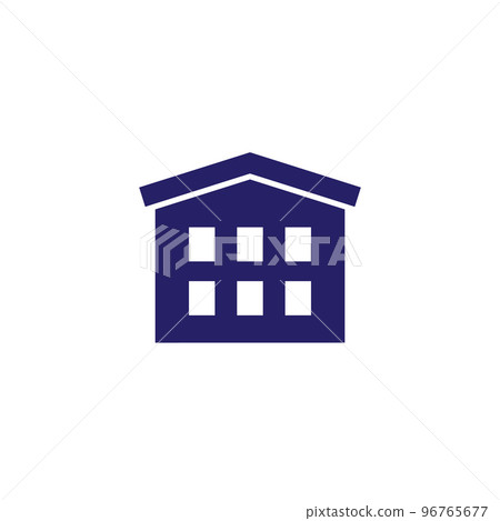 guesthouse, small hotel icon on white guesthouse, small hotel icon on white 96765677