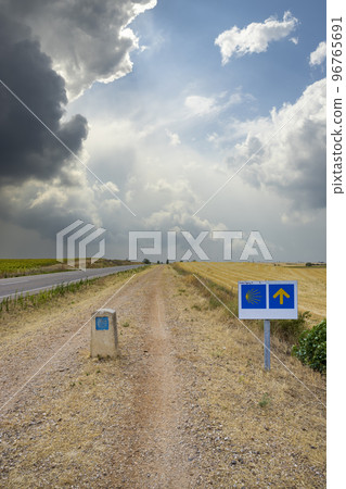 way to Santiago de Compostela, Spain way to Santiago de Compostela, Spain 96765691