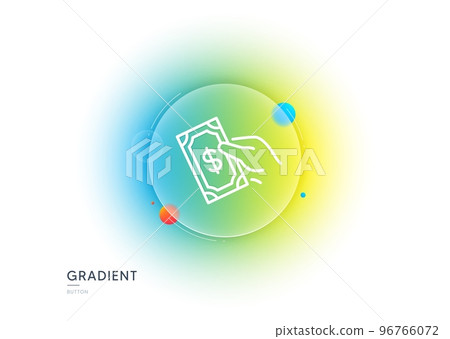 Payment line icon. Gradient blur button with glassmorphism. Dollar exchange sign. Finance symbol. Transparent glass design. Pay money line icon. Vector Payment line icon. Gradient blur button with glassmorphism. Dollar exchange sign. Finance symbol. Transparent glass design. Pay money line icon. Vector 96766072