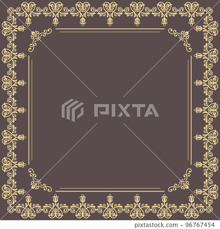 Floral Abstract Square Vector Frame With Arabesques 96767454