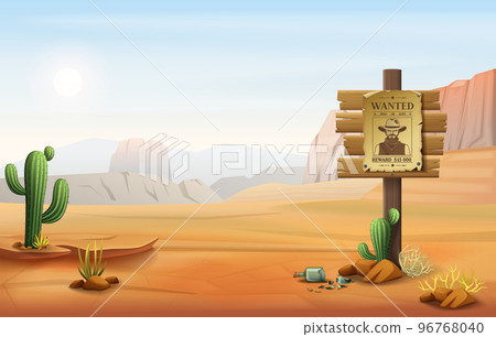 Wanted Wild West Composition 96768040