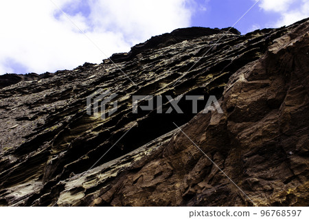 Volcanic wall - Lago Verde, Lanzarote, Spaim Volcanic wall - Lago Verde, Lanzarote, Spaim 96768597