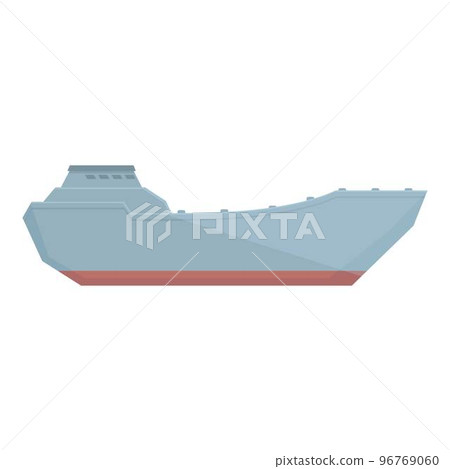 Frigate icon cartoon vector. Military ship. Warship navy Frigate icon cartoon vector. Military ship. Warship navy 96769060