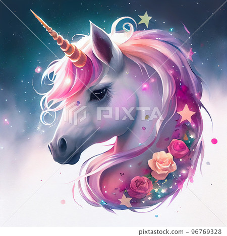 Unicorn illustration for children design. - Stock Illustration