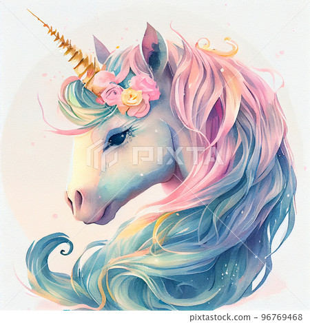 Unicorn illustration for children design. - Stock Illustration