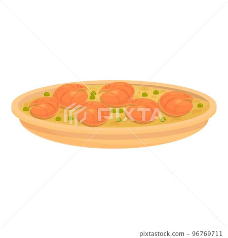 Shrimp food icon cartoon vector. Chinese festival. Rice meal 96769711