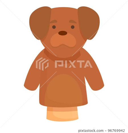 Old dog puppet icon cartoon vector. Show stage. Story tale Old dog puppet icon cartoon vector. Show stage. Story tale 96769942