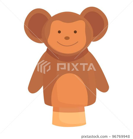 Cheburashka doll icon cartoon vector. Puppet show. Child play Cheburashka doll icon cartoon vector. Puppet show. Child play 96769948