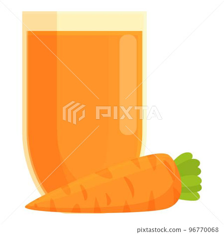 Diet juice icon cartoon vector. Carrot splash. Drink menu Diet juice icon cartoon vector. Carrot splash. Drink menu 96770068