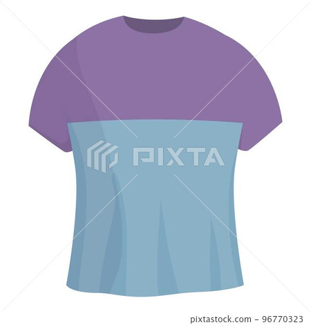 Double color tshirt icon cartoon vector. Sport front. Body template Double color tshirt icon cartoon vector. Sport front. Body template 96770323