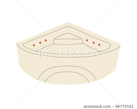 Jacuzzi. Bath for washing. Vector isolated illustrations on a white background. Jacuzzi. Bath for washing. Vector isolated illustrations on a white background. 96770581