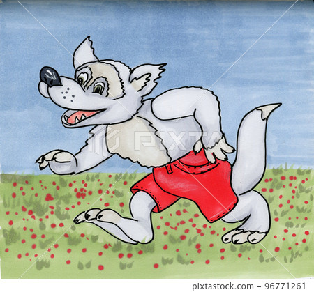 Watercolor hand drawn three pigs. Story. Illustrations and a cover. Book page. Fairy tale book. Cute and funny cartoon characters. perferct for books, post cards, posters. Old folk story for children Watercolor hand drawn three pigs. Story. Illustrations and a cover. Book page. Fairy tale book. Cute and funny cartoon characters. perferct for books, post cards, posters. Old folk story for children 96771261