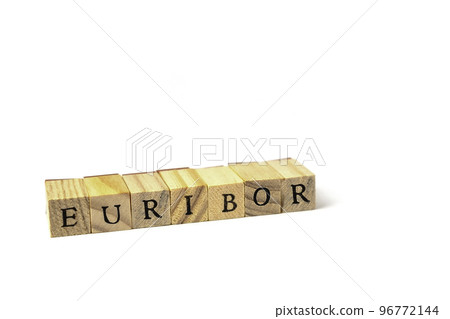 Word EURIBOR Is Written In Wooden Letters On White Background. Copy paste.  96772144