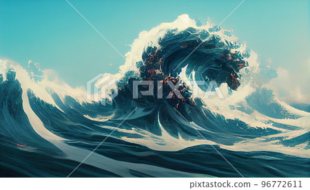 Greate Wave in ocean Greate Wave in ocean 96772611