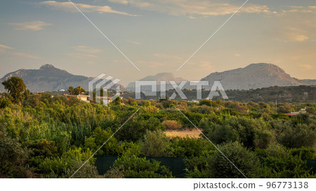 A landscape view of the interior of the Rhodes island. A landscape view of the interior of the Rhodes island. 96773138