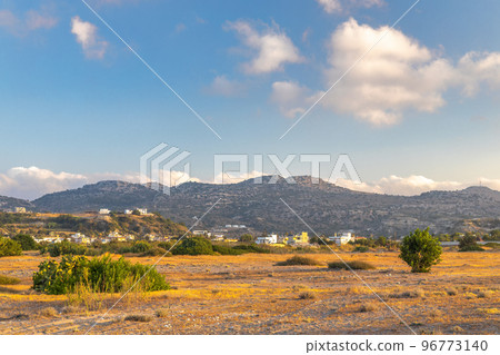 A landscape view of the interior of the Rhodes island. A landscape view of the interior of the Rhodes island. 96773140