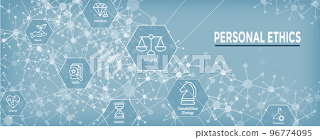 Business and Corporate Ethics Showing Company Values Icon Set- Web Header Banner Business and Corporate Ethics Showing Company Values Icon Set- Web Header Banner 96774095