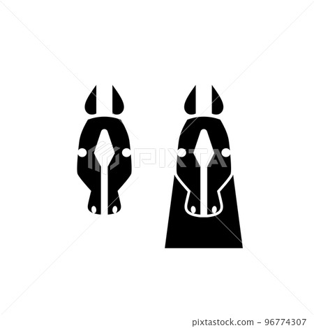 horse head full face icon 96774307