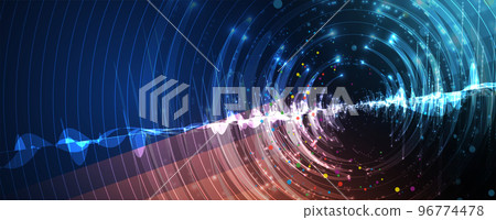 Quantum processing. Deep learning artificial intelligence. Future new technology for business or science presentation Quantum processing. Deep learning artificial intelligence. Future new technology for business or science presentation 96774478