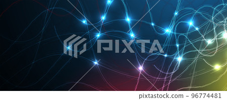 Quantum processing. Deep learning artificial intelligence. Future new technology for business or science presentation Quantum processing. Deep learning artificial intelligence. Future new technology for business or science presentation 96774481