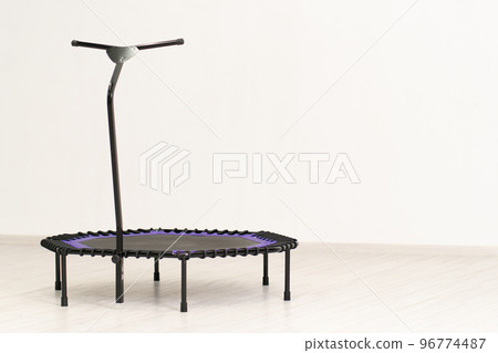 growth white trampoline purple leisure little jump fitness game empty space cyan small 96774487