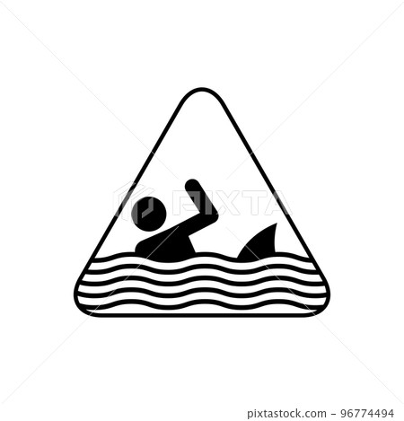 beware sharks attack warning sign beware sharks attack warning sign 96774494