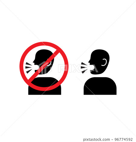 Do not talk sign please be quiet icon 96774592