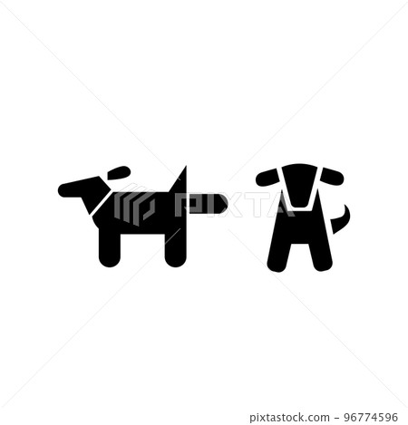dog pet front and profile icon set dog pet front and profile icon set 96774596