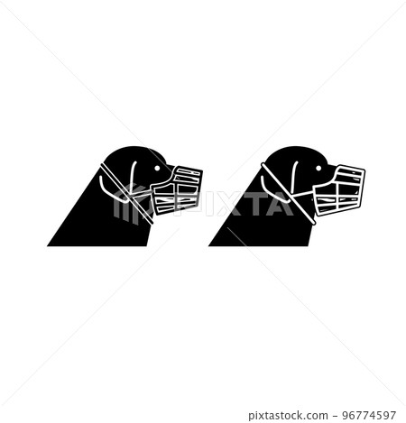 dog profile face with muzzle icon dog profile face with muzzle icon 96774597