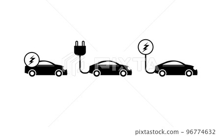 Electric car icon symbol 96774632