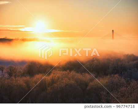 Obihiro city in the early morning 96774718