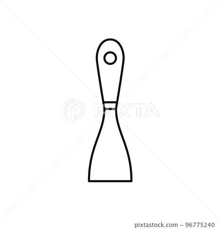 Scraper icon in line art style. Spatula vector illustration. 96775240
