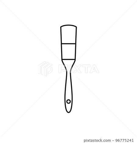 Paint brush icon line art isolated on white background. Vector illustration. 96775241