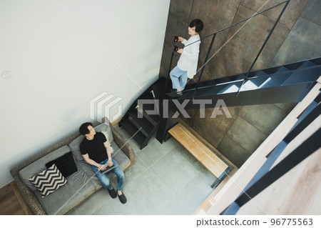 A couple to relax on the sofa A couple to relax on the sofa 96775563