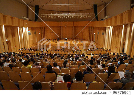 Audience seats in the hall before the performance Audience seats in the hall before the performance 96776964