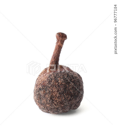 Spicy black pepper grain isolated on white Spicy black pepper grain isolated on white 96777184