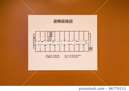 疏散路線圖圖像 96779131