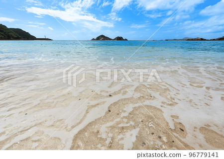 Beautiful Aharen Beach with Kerama waves in Okinawa Beautiful Aharen Beach with Kerama waves in Okinawa 96779141