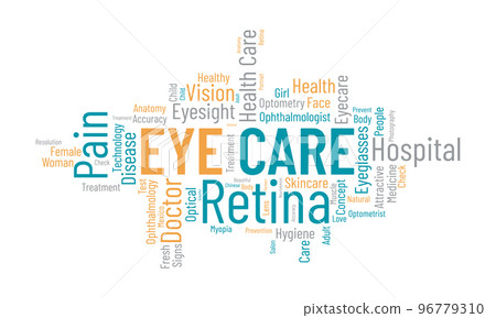 Eye Care world cloud background. Health awareness Vector illustration design concept. 96779310