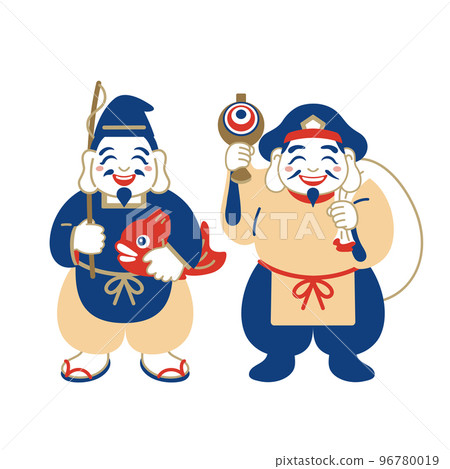 The gods of fortune, Ebisu and Daikoku, prosperous business 96780019