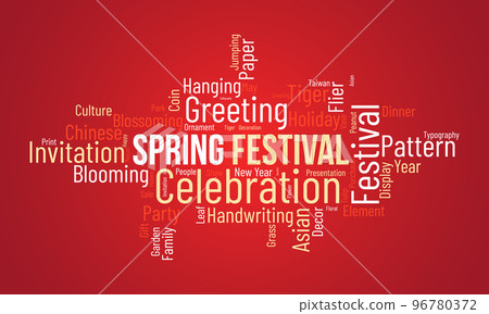 Spring Festival world cloud background. Cultural awareness Vector illustration design concept. Spring Festival world cloud background. Cultural awareness Vector illustration design concept. 96780372